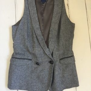 Tweed double breasted vest